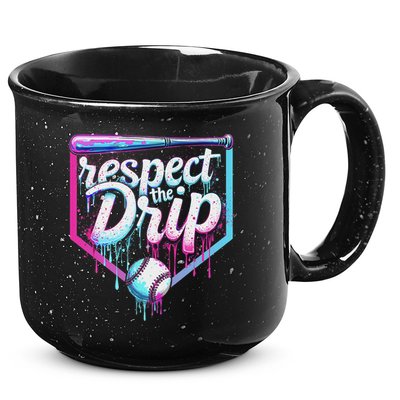 Baseball Drip Ice Cream Respect The Drip Players & Fans 15oz Campfire Ceramic Mug