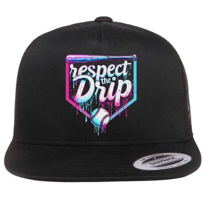 Baseball Drip Ice Cream Respect The Drip Players & Fans Flatbill Hat