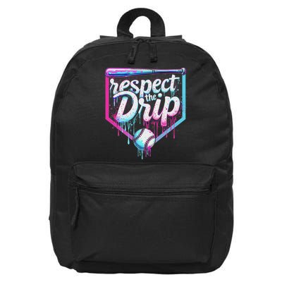 Baseball Drip Ice Cream Respect The Drip Players & Fans 16 in Basic Backpack