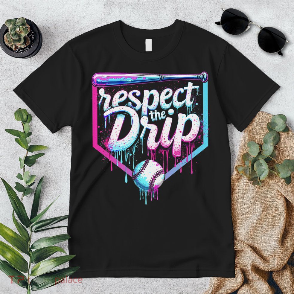 Baseball Drip Ice Cream Respect The Drip Players & Fans Premium T-Shirt
