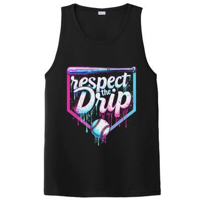 Baseball Drip Ice Cream Respect The Drip Players & Fans PosiCharge Competitor Tank