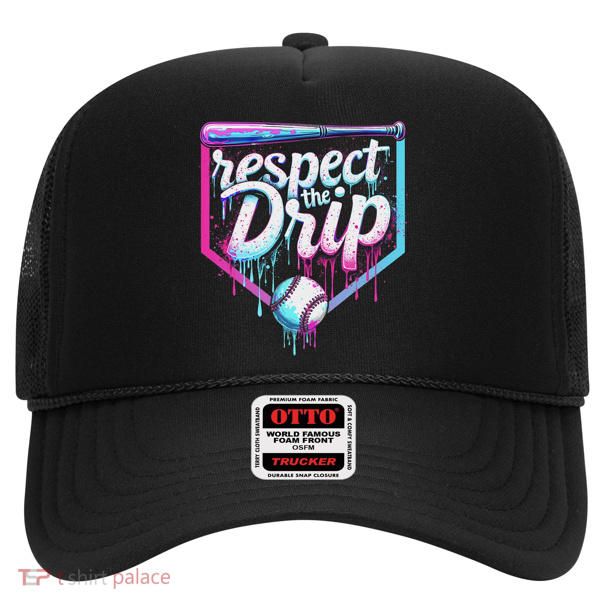 Baseball Drip Ice Cream Respect The Drip Players & Fans Trucker Hat