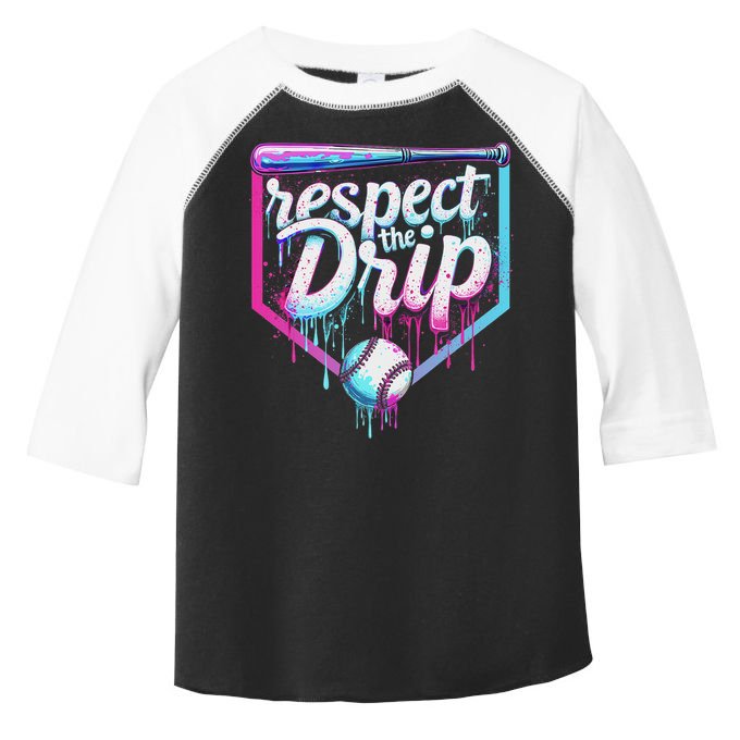 Baseball Drip Ice Cream Respect The Drip Players & Fans Toddler Fine Jersey T-Shirt
