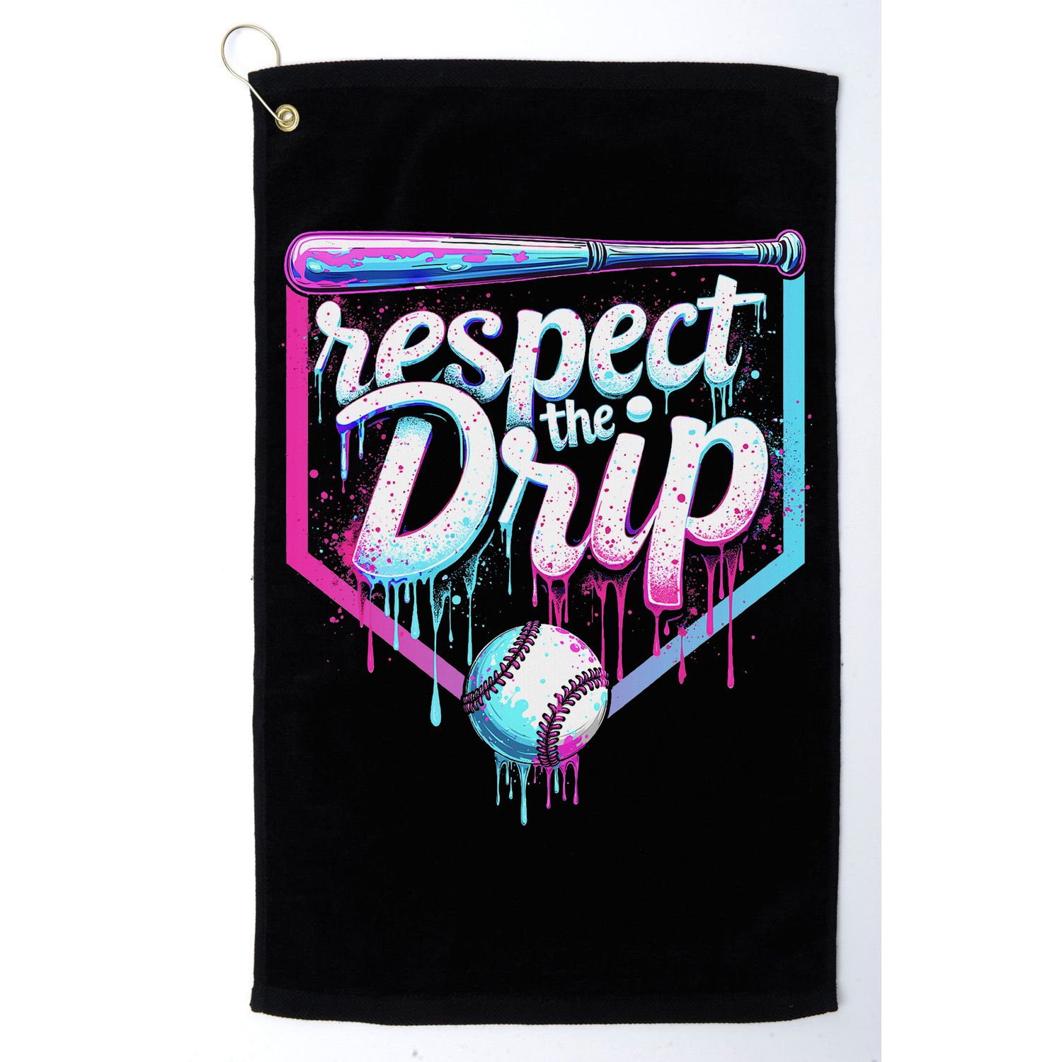 Baseball Drip Ice Cream Respect The Drip Players & Fans Golf Towel