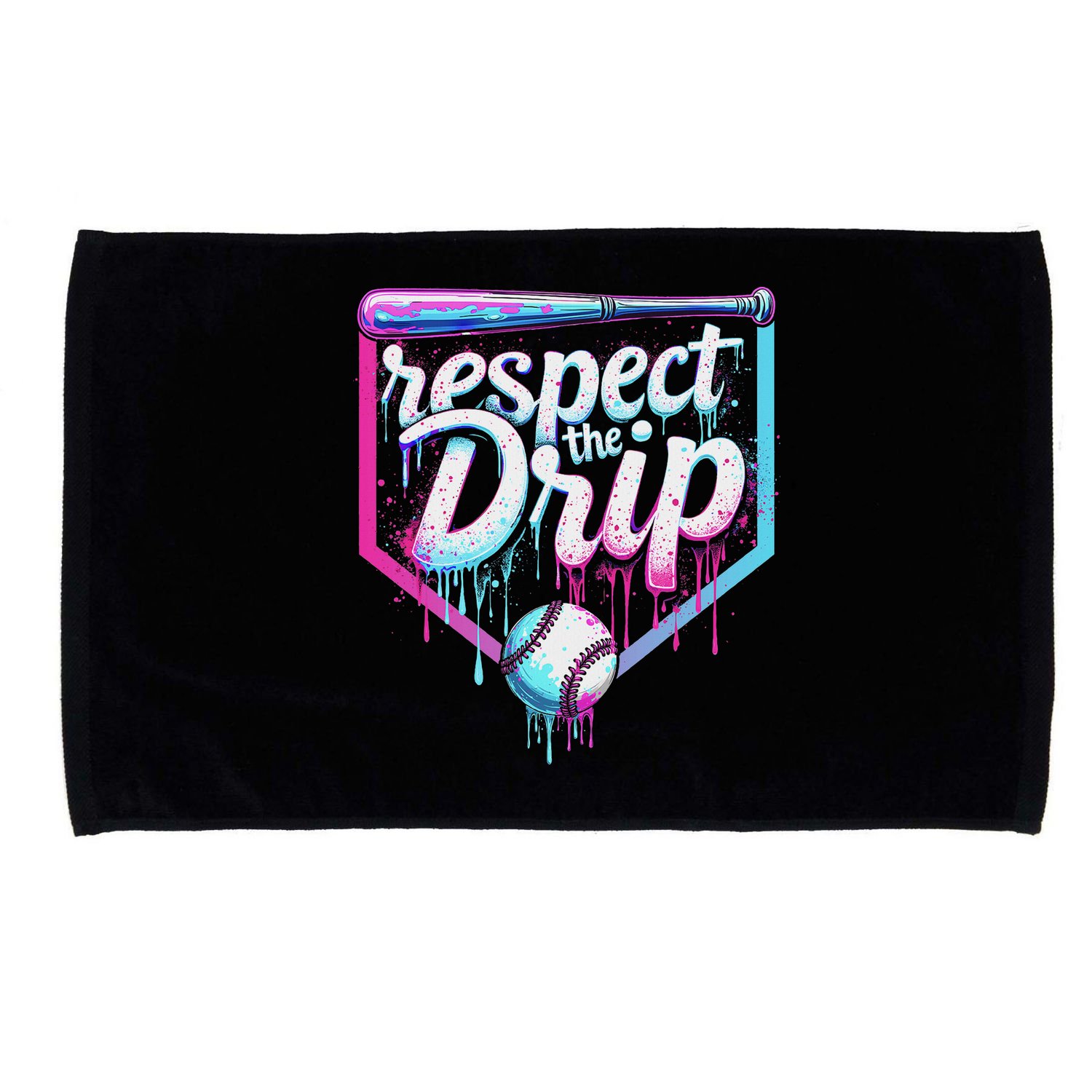 Baseball Drip Ice Cream Respect The Drip Players & Fans Microfiber Hand Towel