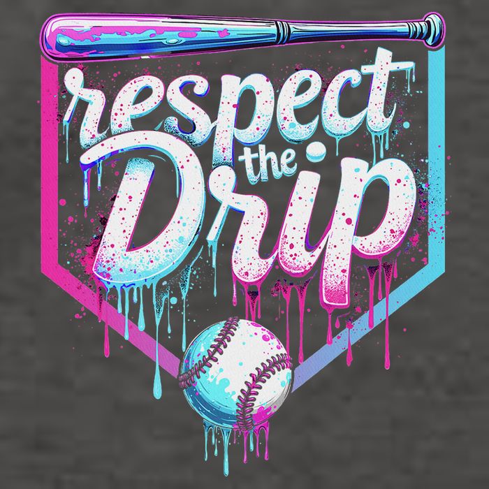 Baseball Drip Ice Cream Respect The Drip Players & Fans Vector Backpack
