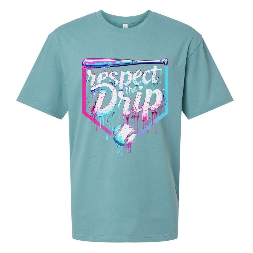 Baseball Drip Ice Cream Respect The Drip Players & Fans Sueded Cloud Jersey T-Shirt