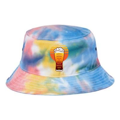 Beer Diversity In A Beer Glass With Foam Retro Beer Types Tie Dye Newport Bucket Hat