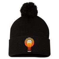 Beer Diversity In A Beer Glass With Foam Retro Beer Types Pom Pom 12in Knit Beanie