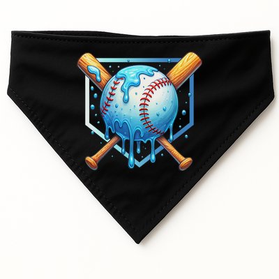 Baseball Dripping Ice Cream Drip Baseball USA-Made Doggie Bandana
