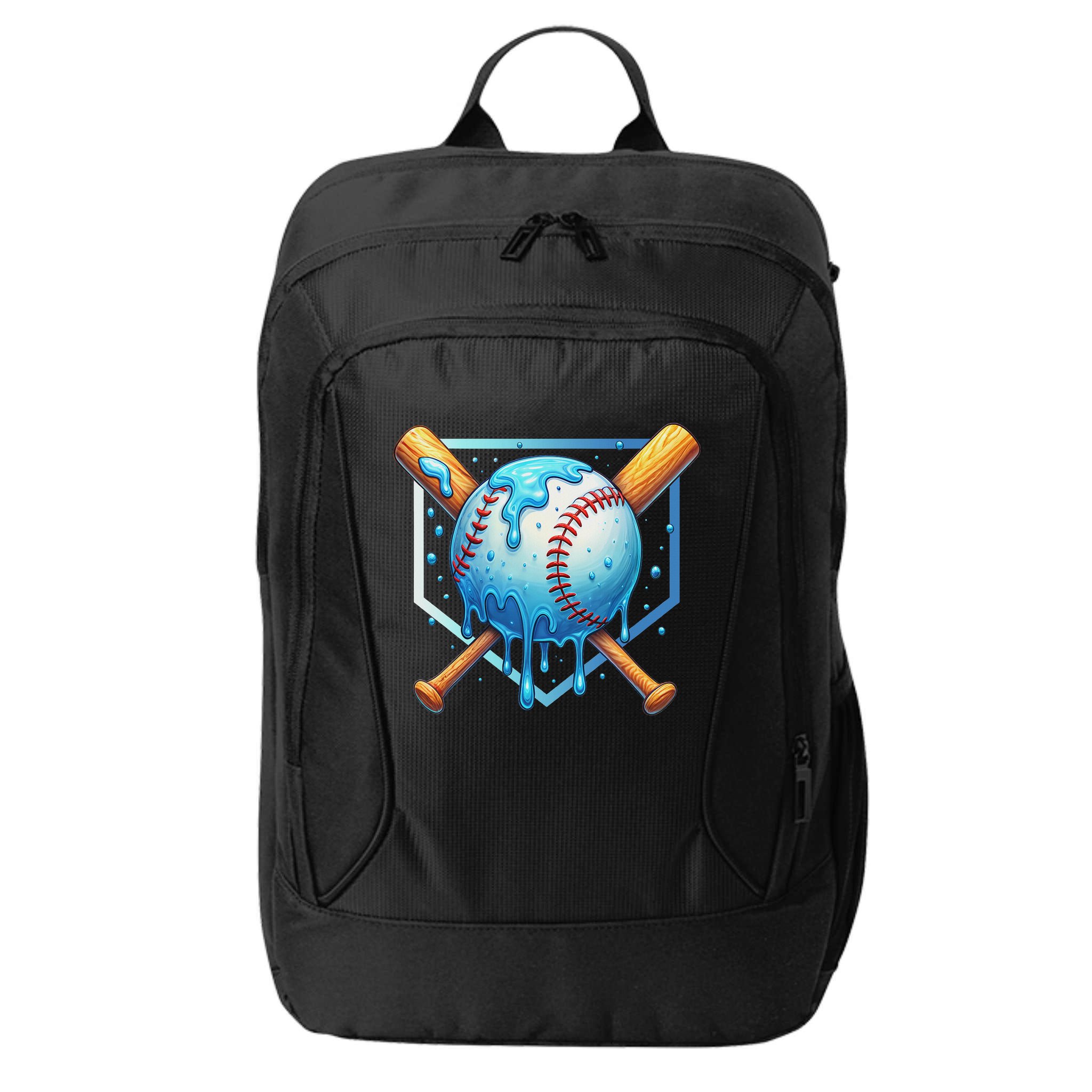 Baseball Dripping Ice Cream Drip Baseball City Backpack