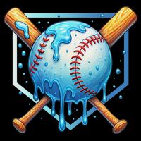 Baseball Dripping Ice Cream Drip Baseball City Backpack