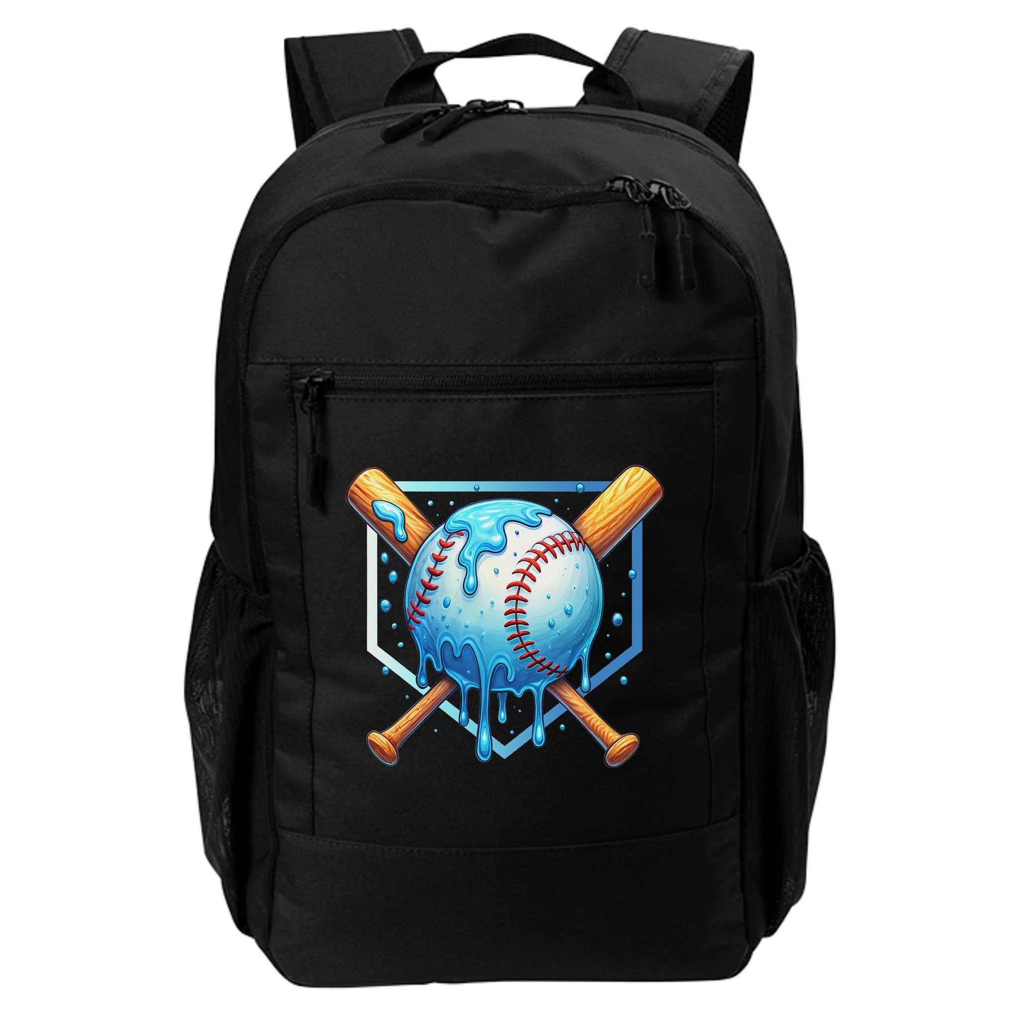 Baseball Dripping Ice Cream Drip Baseball Backpack