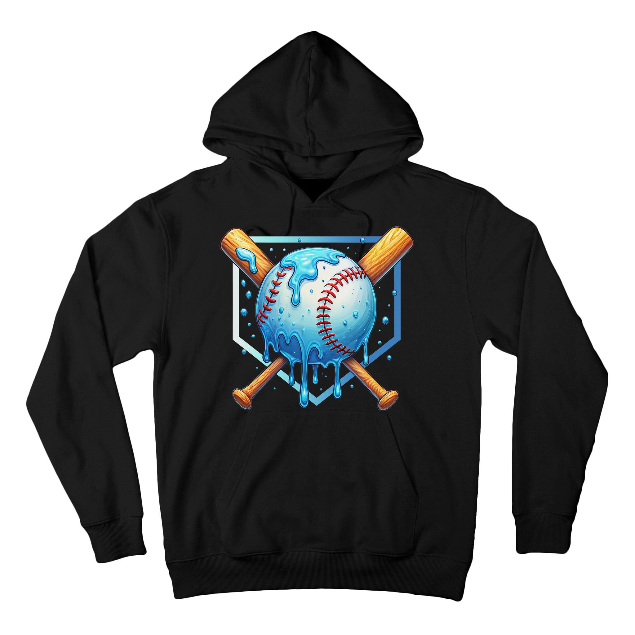 Baseball Dripping Ice Cream Drip Baseball Tall Hoodie