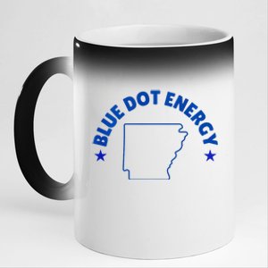 Blue Dot In A Red State Arkansas Vote Kamala Harris Walz 11oz Black Color Changing Mug