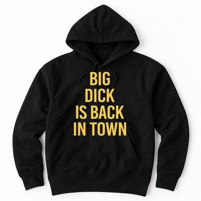Big Dick Is Back In Town Funny Sarcastic Quote Saying Hoodie