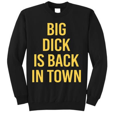 Big Dick Is Back In Town Funny Sarcastic Quote Saying Sweatshirt