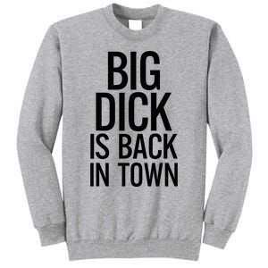 Big Dick Is Back In Town Funny Humor Sarcasm Tall Sweatshirt