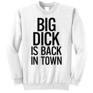 Big Dick Is Back In Town Funny Humor Sarcasm Sweatshirt