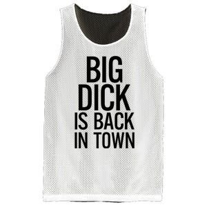 Big Dick Is Back In Town Funny Humor Sarcasm Mesh Reversible Basketball Jersey Tank