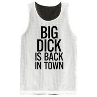 Big Dick Is Back In Town Funny Humor Sarcasm Mesh Reversible Basketball Jersey Tank