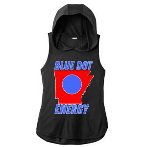 Blue Dot In A Red State Nebraska Vote Kamala Harris Walz Ladies PosiCharge Tri-Blend Wicking Draft Hoodie Tank