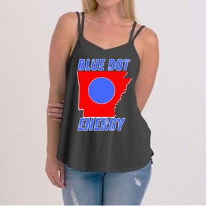 Blue Dot In A Red State Nebraska Vote Kamala Harris Walz Women's Strappy Tank