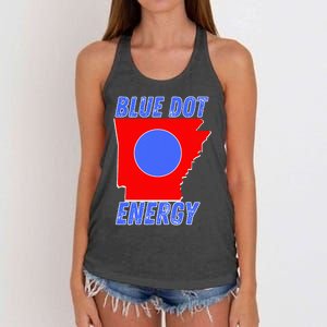 Blue Dot In A Red State Nebraska Vote Kamala Harris Walz Women's Knotted Racerback Tank