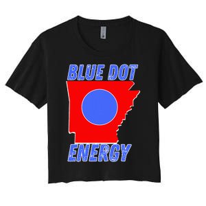 Blue Dot In A Red State Nebraska Vote Kamala Harris Walz Women's Crop Top Tee