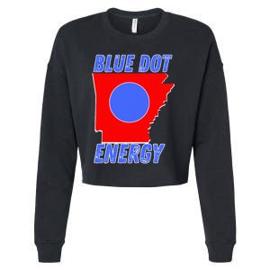 Blue Dot In A Red State Nebraska Vote Kamala Harris Walz Cropped Pullover Crew