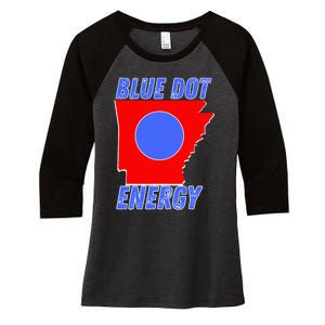 Blue Dot In A Red State Nebraska Vote Kamala Harris Walz Women's Tri-Blend 3/4-Sleeve Raglan Shirt