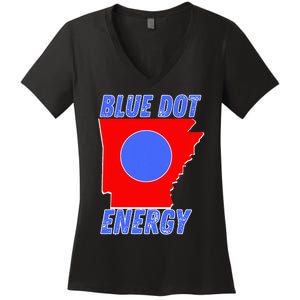 Blue Dot In A Red State Nebraska Vote Kamala Harris Walz Women's V-Neck T-Shirt