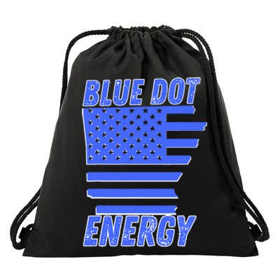 Blue Dot In A Red State Nebraska Drawstring Bag