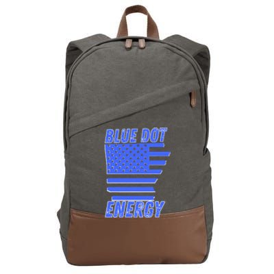 Blue Dot In A Red State Nebraska Cotton Canvas Backpack