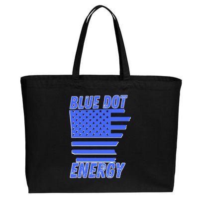 Blue Dot In A Red State Nebraska Cotton Canvas Jumbo Tote