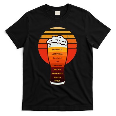 Beer Diversity In A Beer Glass Retro Foam Design T-Shirt