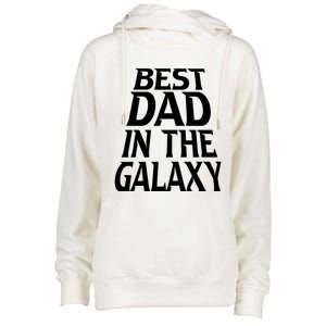 Best Dad In The Galaxy Daddy Cool Parent Retro Father Old Gift Womens Funnel Neck Pullover Hood