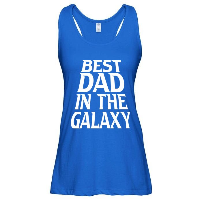 Best Dad In The Galaxy Daddy Cool Parent Retro Father Old Gift Ladies Essential Flowy Tank