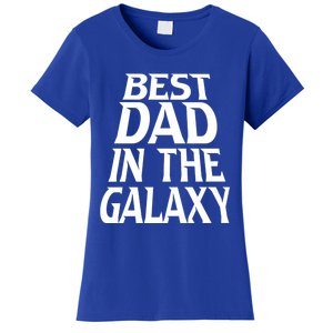 Best Dad In The Galaxy Daddy Cool Parent Retro Father Old Gift Women's T-Shirt