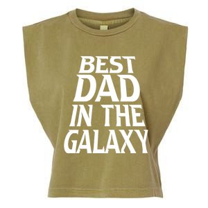 Best Dad In The Galaxy Daddy Cool Parent Retro Father Old Gift Garment-Dyed Women's Muscle Tee