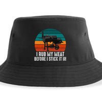 Bbq Dad I Rub My Meat Before I Stick It In Offset Smoker Pit Sustainable Bucket Hat