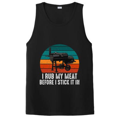 Bbq Dad I Rub My Meat Before I Stick It In Offset Smoker Pit PosiCharge Competitor Tank