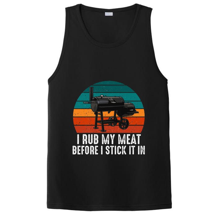 Bbq Dad I Rub My Meat Before I Stick It In Offset Smoker Pit PosiCharge Competitor Tank