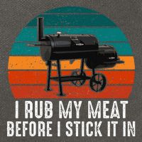 Bbq Dad I Rub My Meat Before I Stick It In Offset Smoker Pit Cotton Canvas Backpack