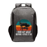 Bbq Dad I Rub My Meat Before I Stick It In Offset Smoker Pit Vector Backpack