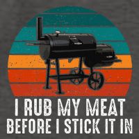 Bbq Dad I Rub My Meat Before I Stick It In Offset Smoker Pit Vector Backpack