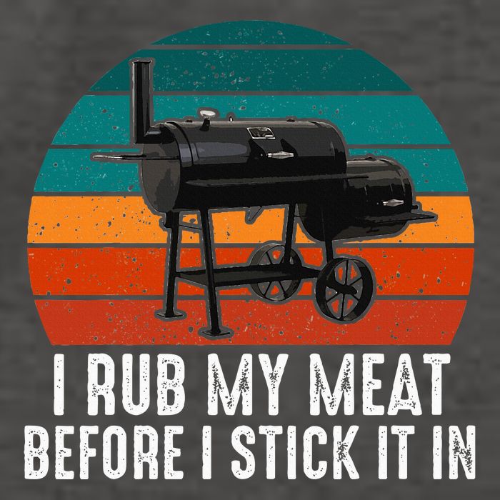 Bbq Dad I Rub My Meat Before I Stick It In Offset Smoker Pit Vector Backpack