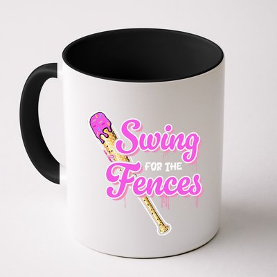 Baseball Drip Ice Cream Drip Swing For The Fences Mug