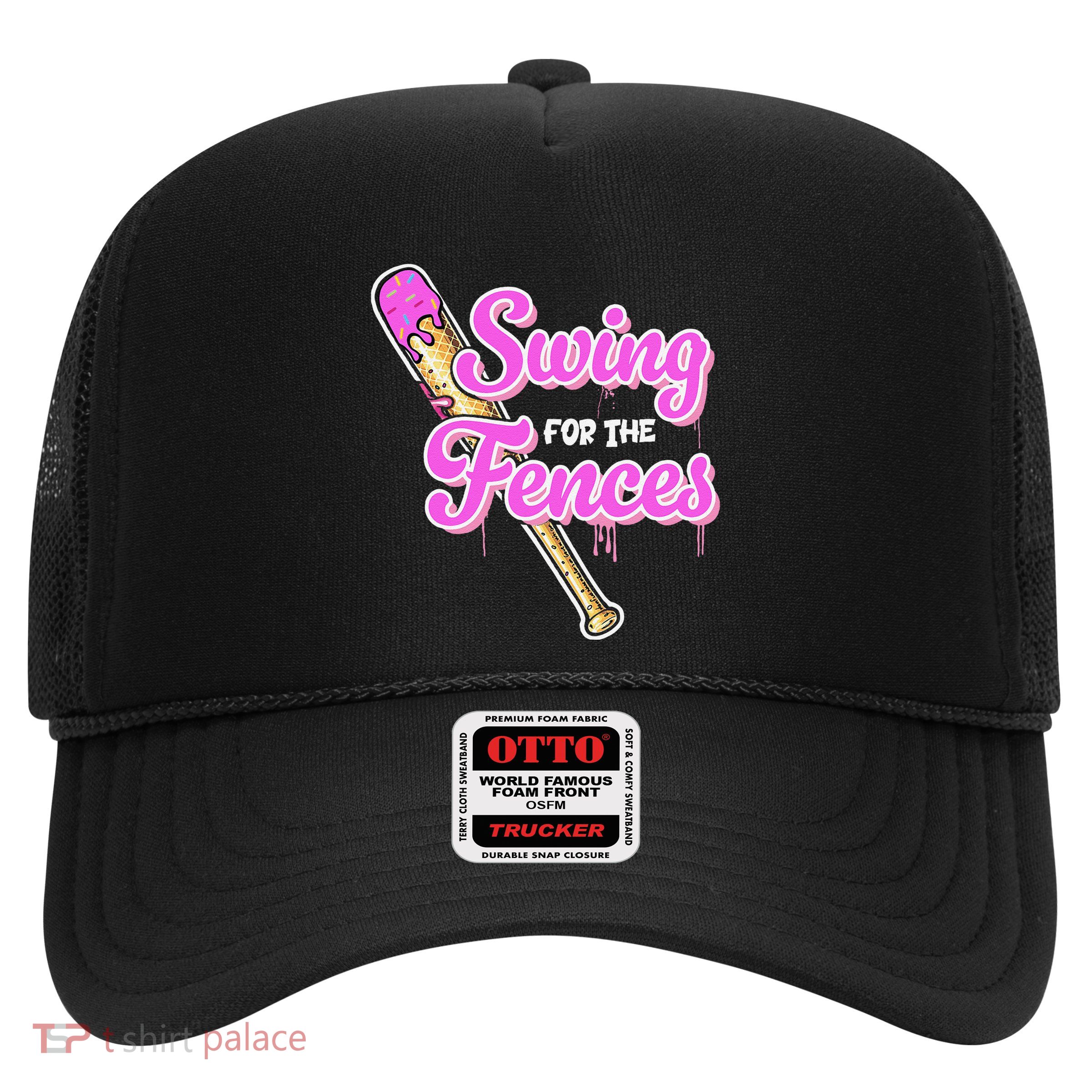 Baseball Drip Ice Cream Drip Swing For The Fences Trucker Hat