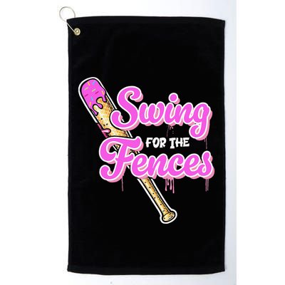 Baseball Drip Ice Cream Drip Swing For The Fences Golf Towel
